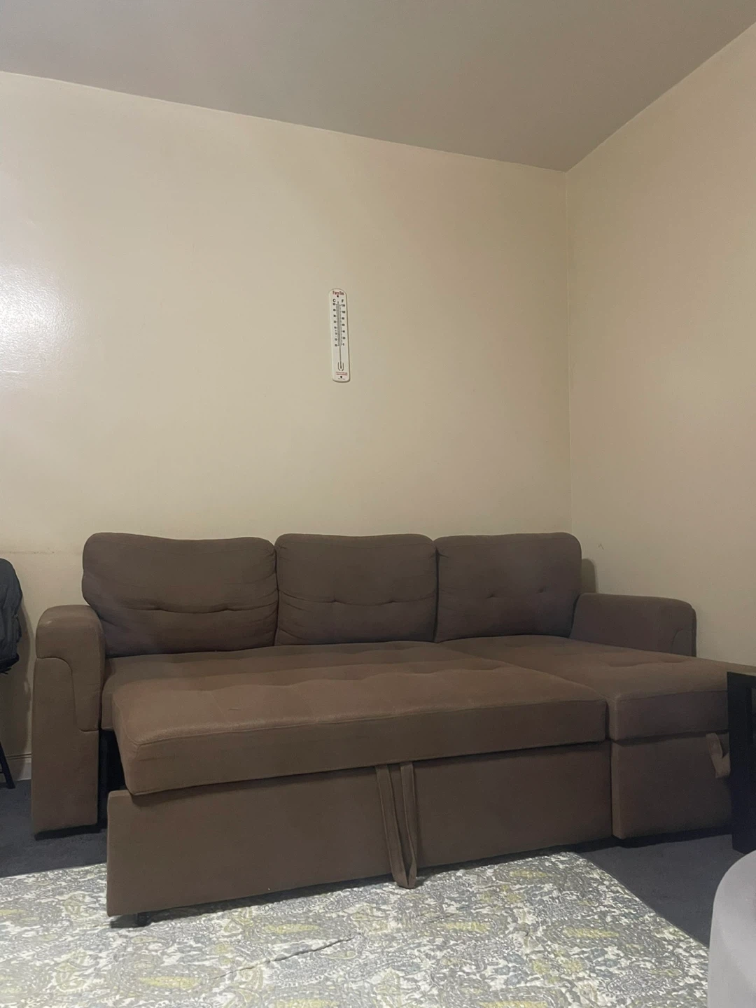 Brown Sectional Sofa Bed with Storage - photo 2