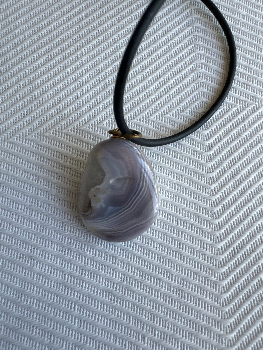 White Chip bracelet with Agate Pendant necklace - photo 3