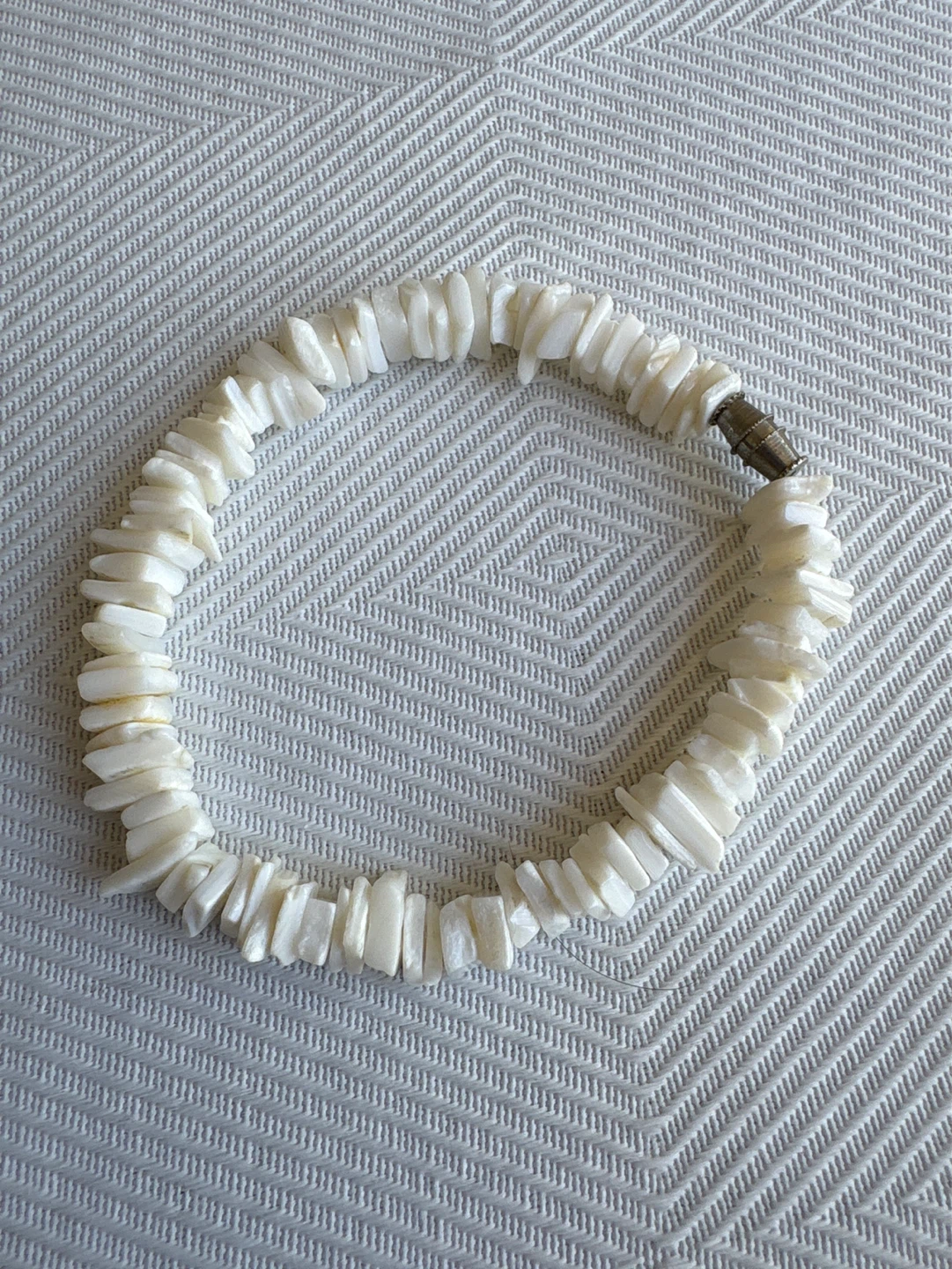 White Chip bracelet with Agate Pendant necklace - photo 4