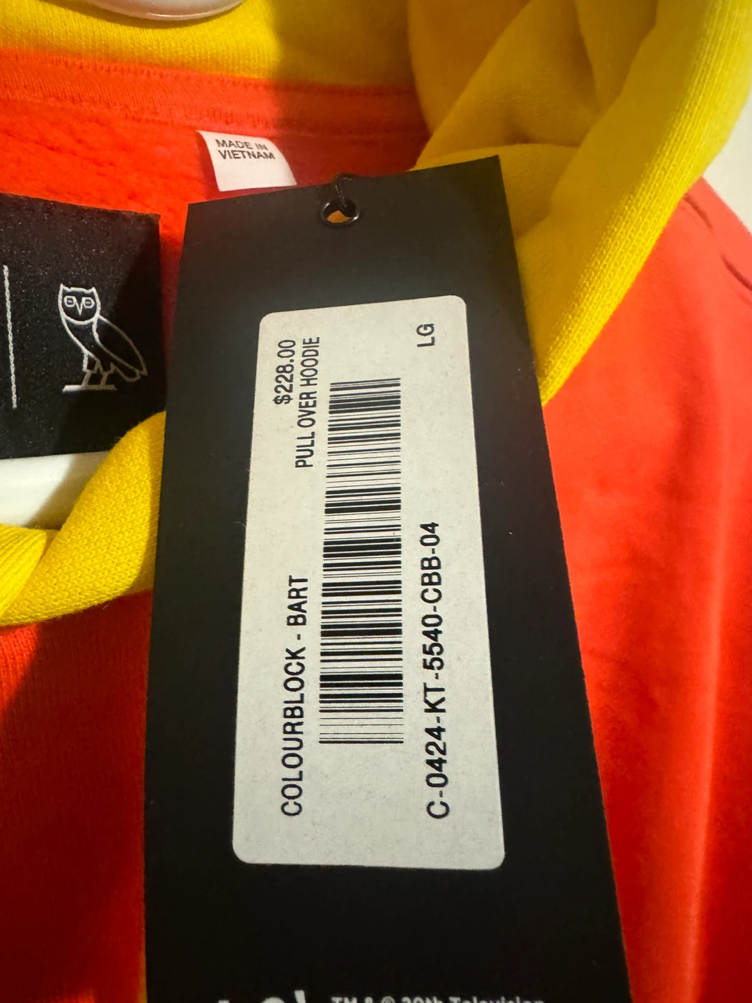 OVO x The Simpsons Colourblock Bart Hoodie - photo 4