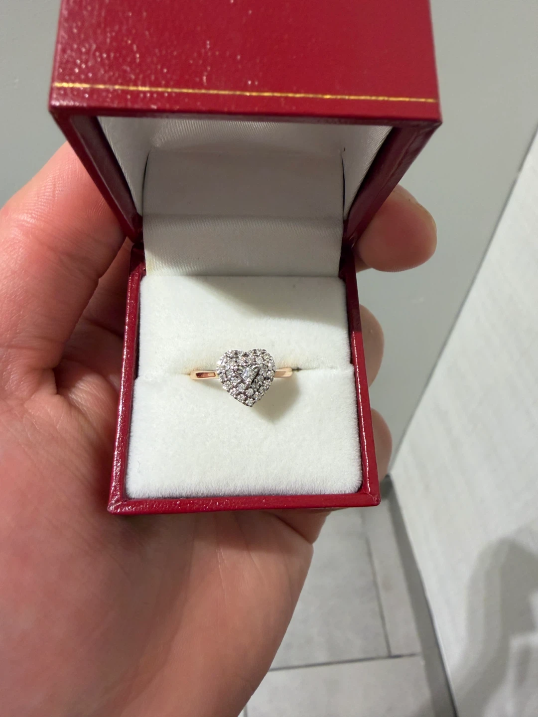 Heart Shaped Diamond Engagement Ring - photo 2