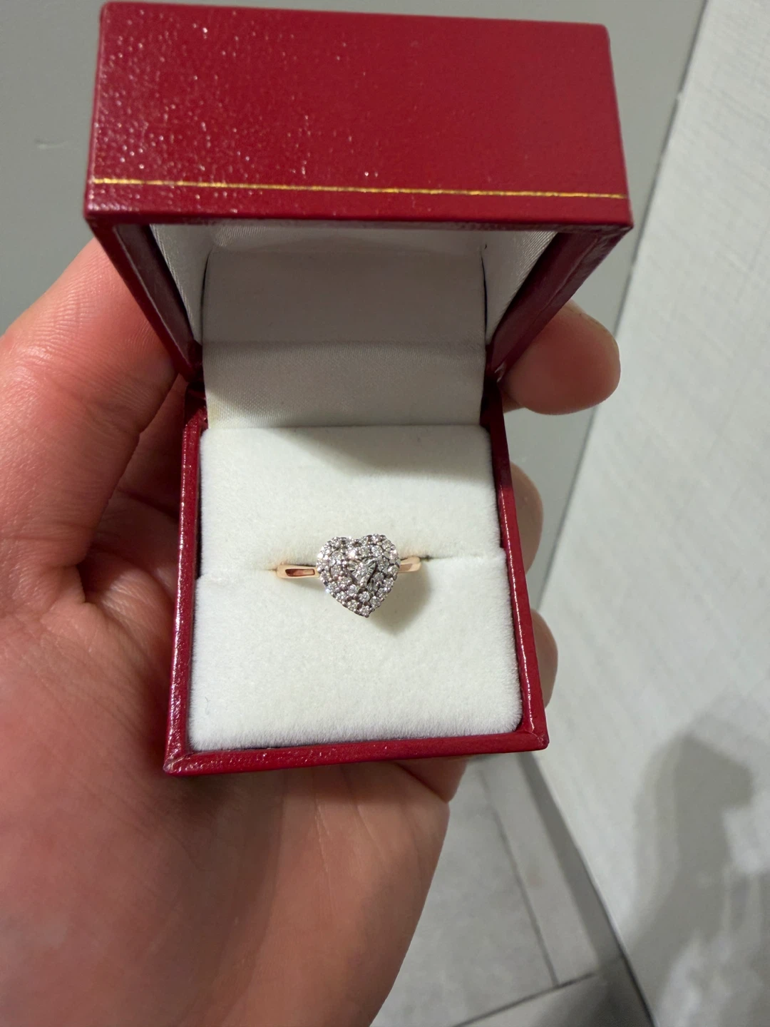 Heart Shaped Diamond Engagement Ring