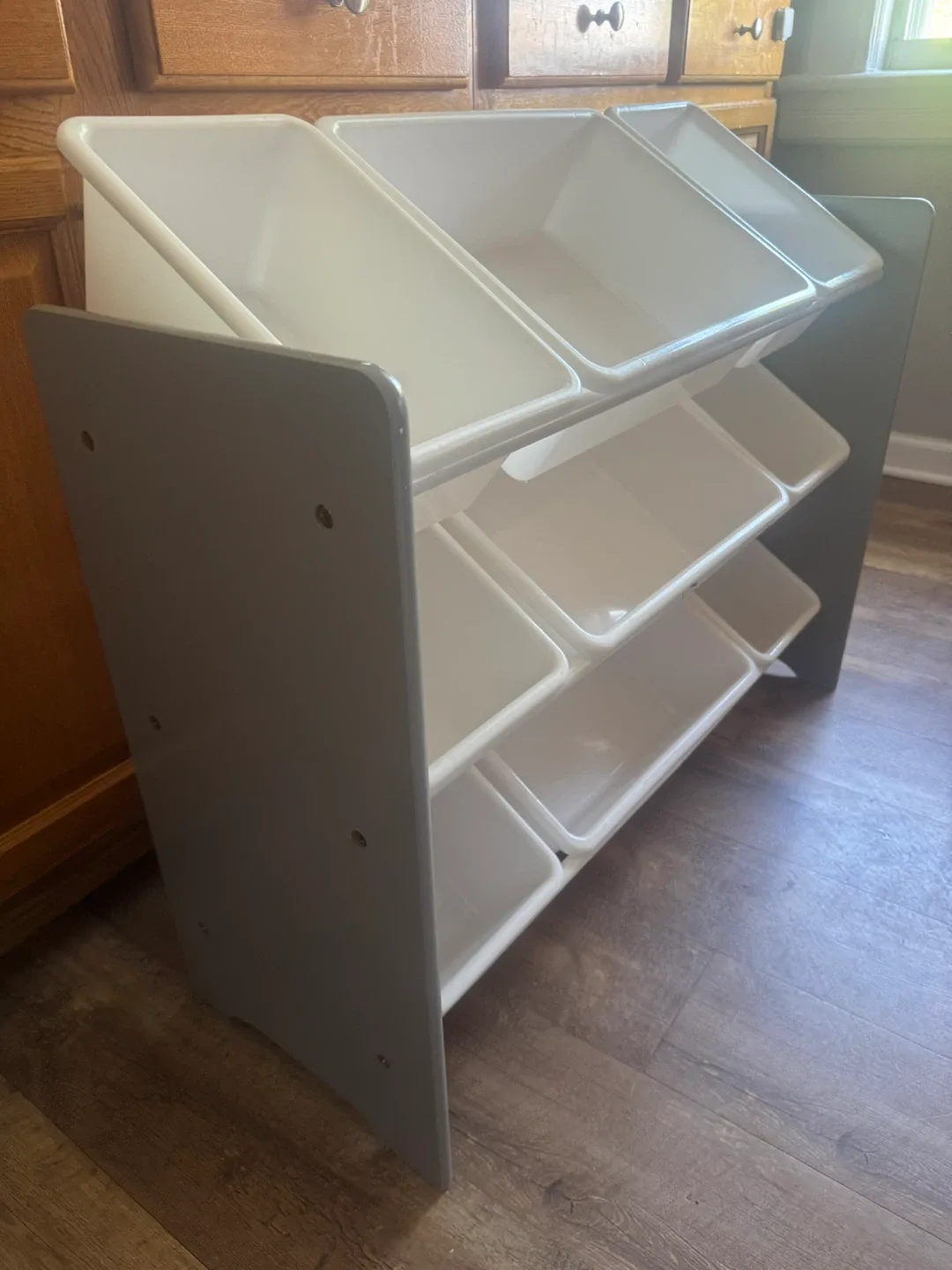 Delta Toy Organizer with 9 Bins (Grey & White) - photo 4