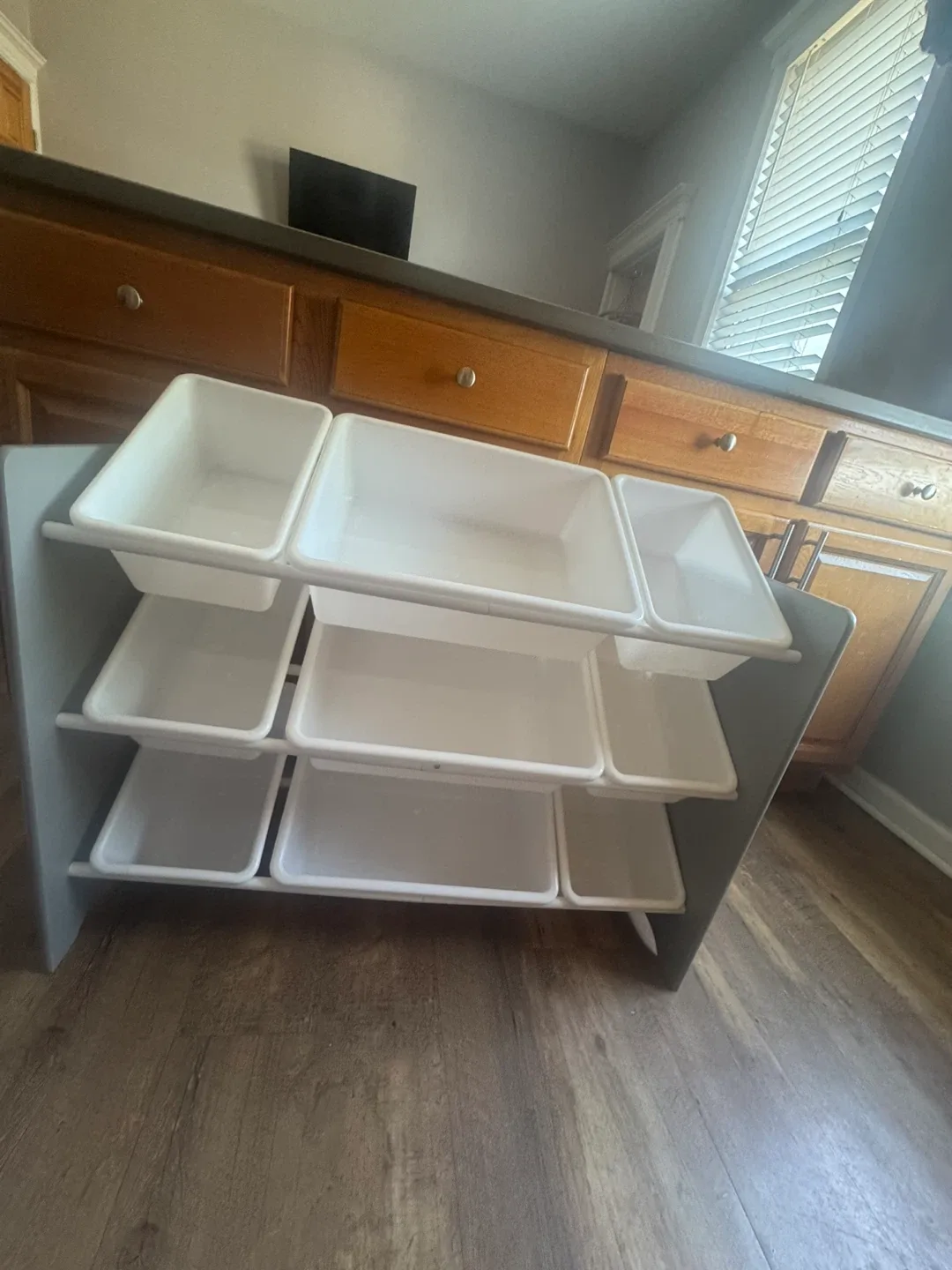 Delta Toy Organizer with 9 Bins (Grey & White) - photo 3