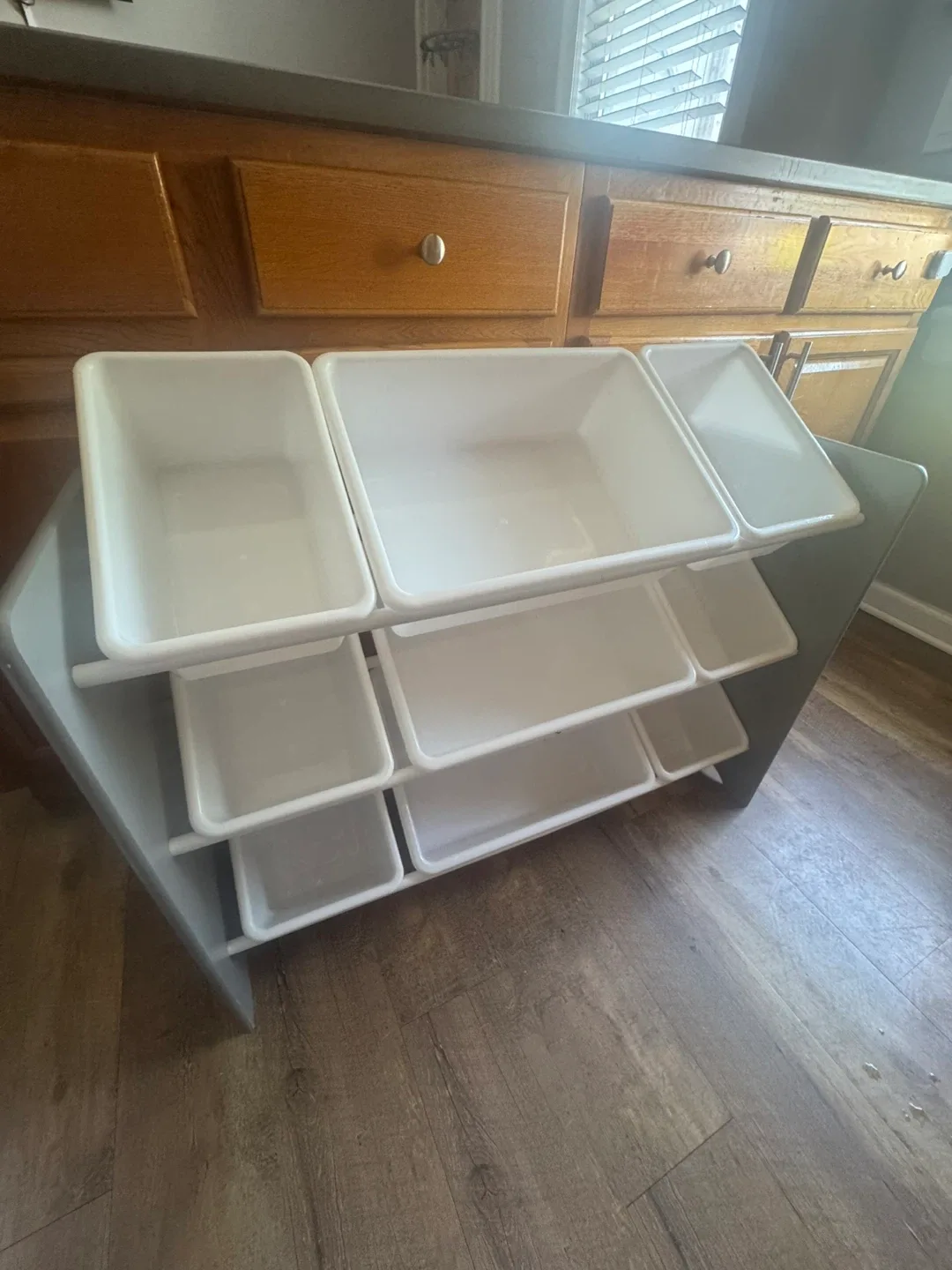 Delta Toy Organizer with 9 Bins (Grey & White) - photo 2