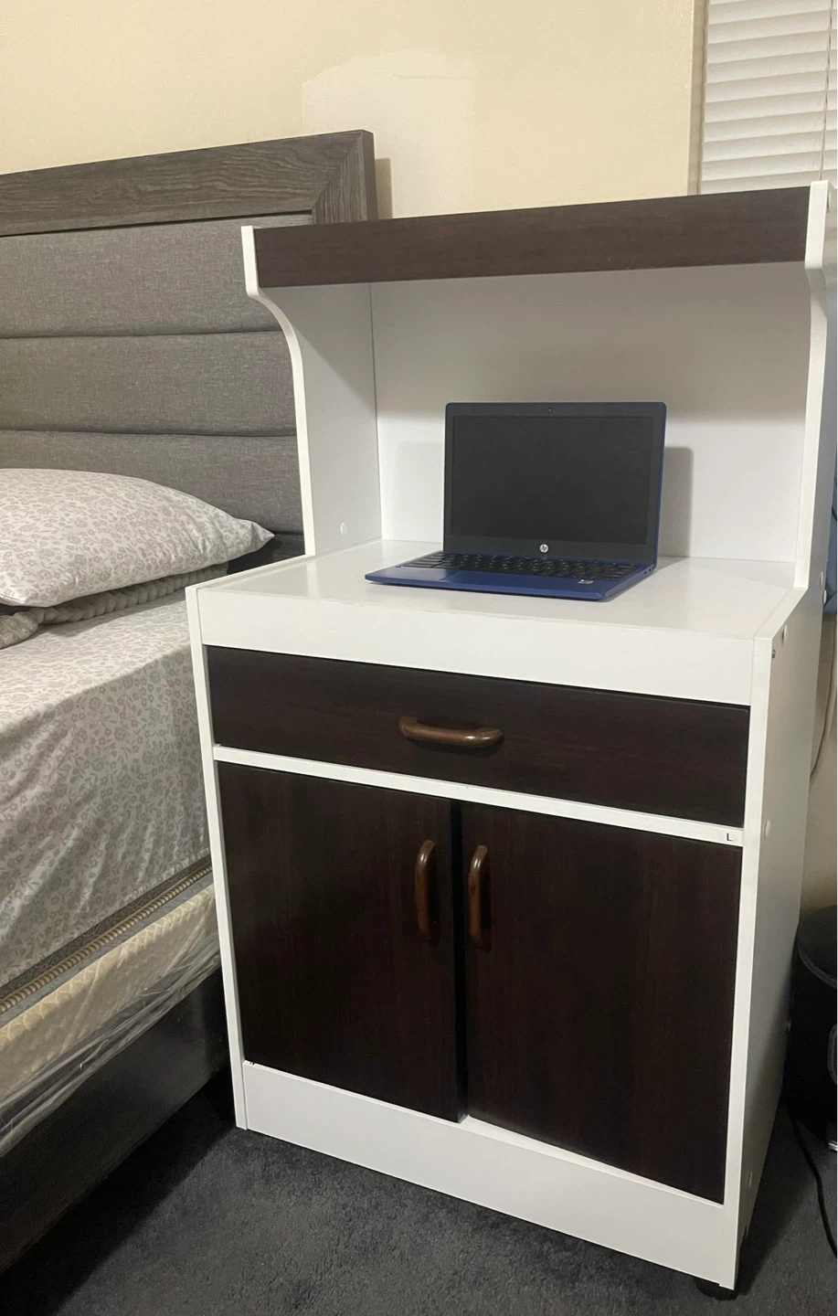 White and Dark Brown Storage Cabinet - photo 2