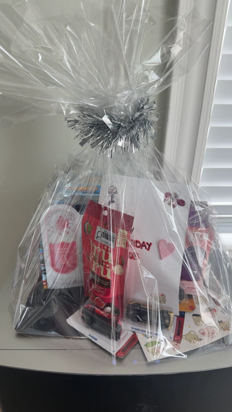 Gift Basket with Toys and Chocolate