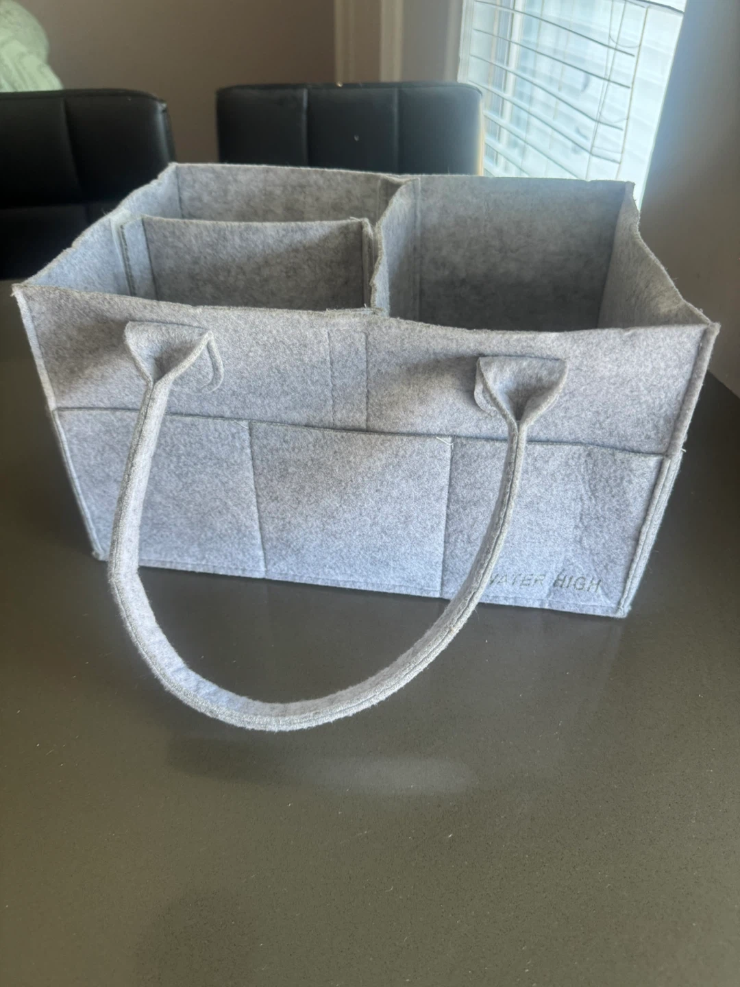 Grey Felt Diaper Caddy Organizer Bag - photo 4