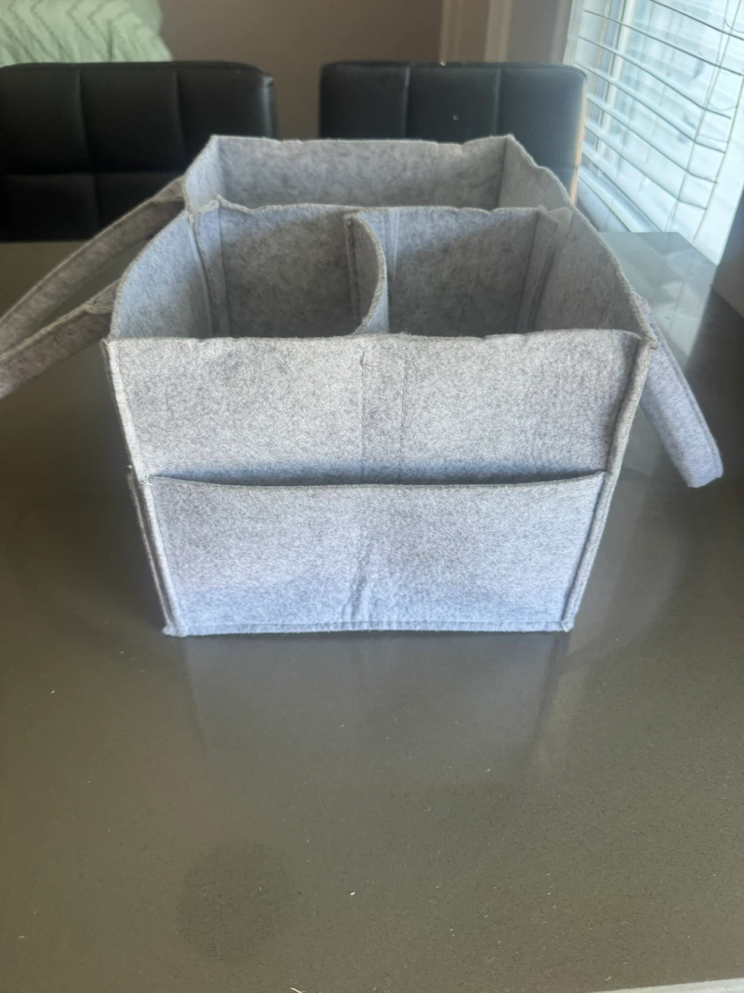 Grey Felt Diaper Caddy Organizer Bag - photo 5