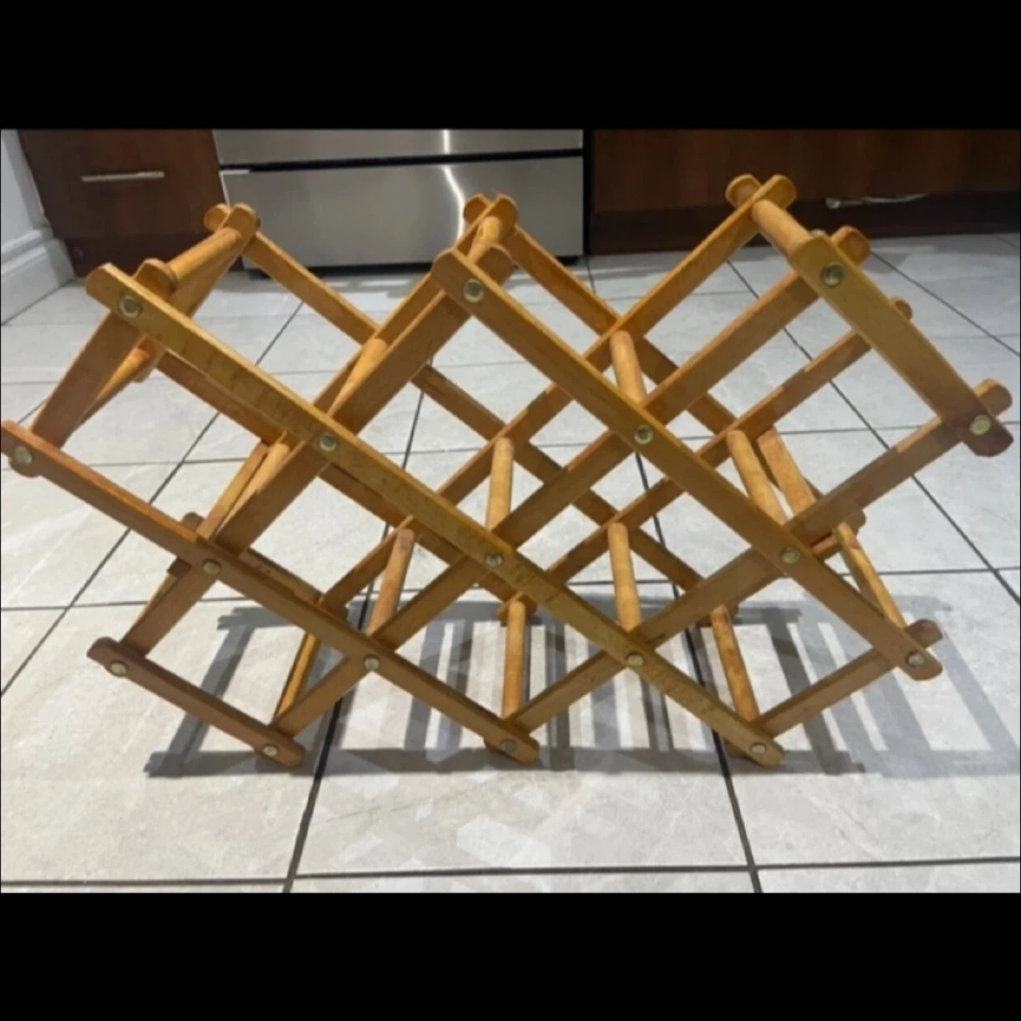Wooden Folding Wine Rack