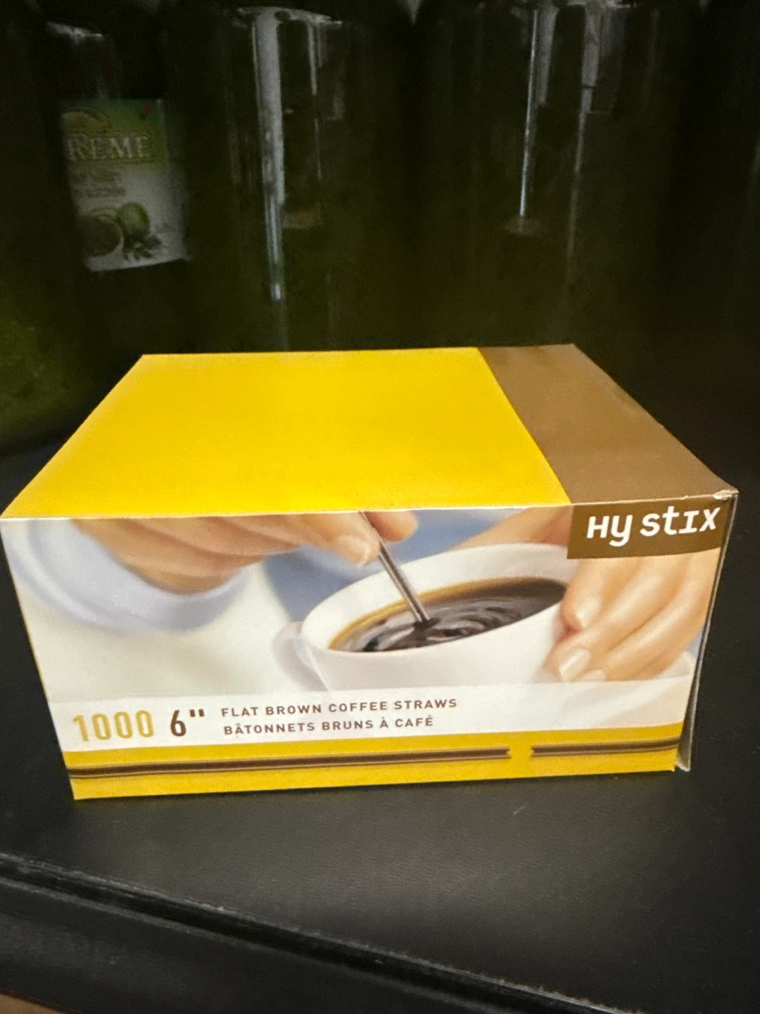 Hy Stix Flat Brown Coffee Straws - 1000 Count, 6"