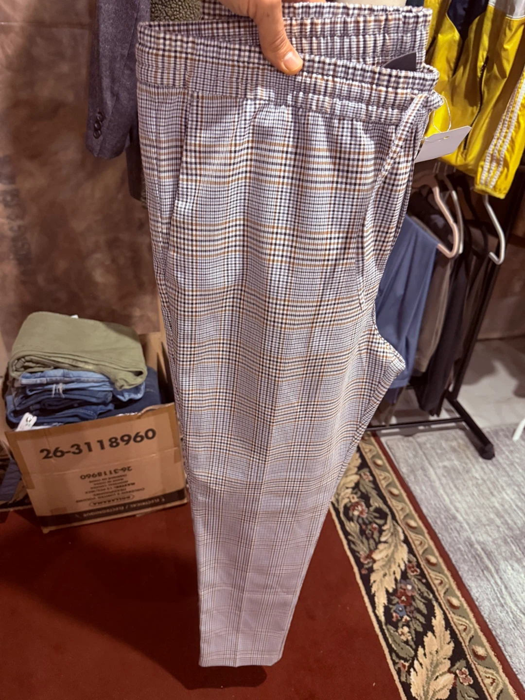 H&M Slim Fit Plaid Pants - Size L