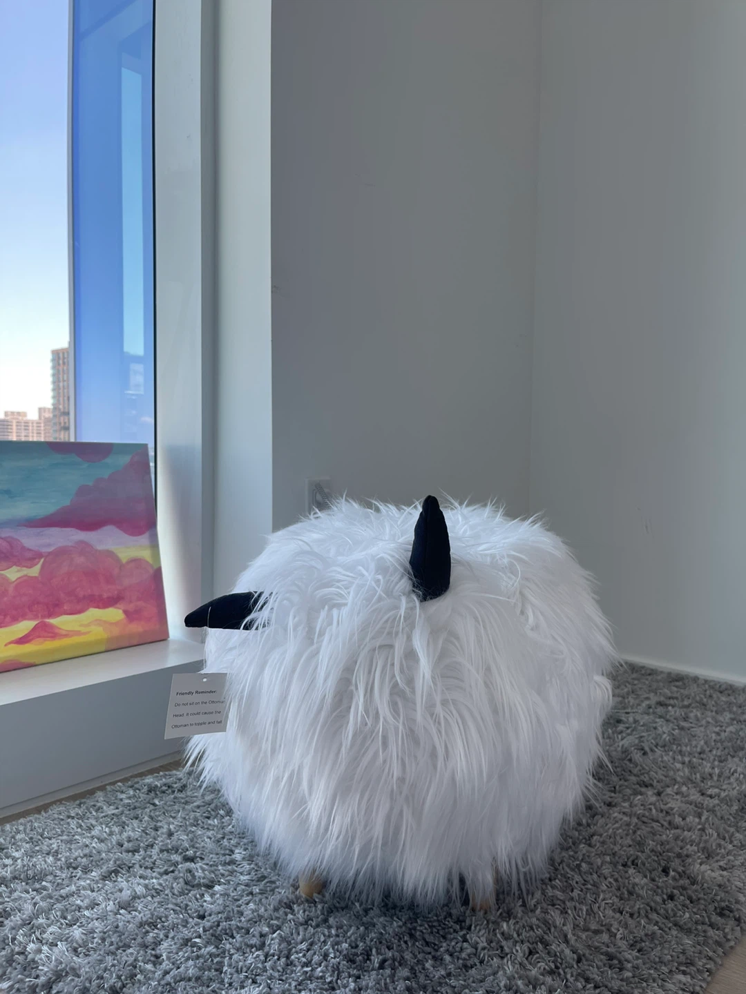 🐏  Fluffy Sheep Ottoman 🐏