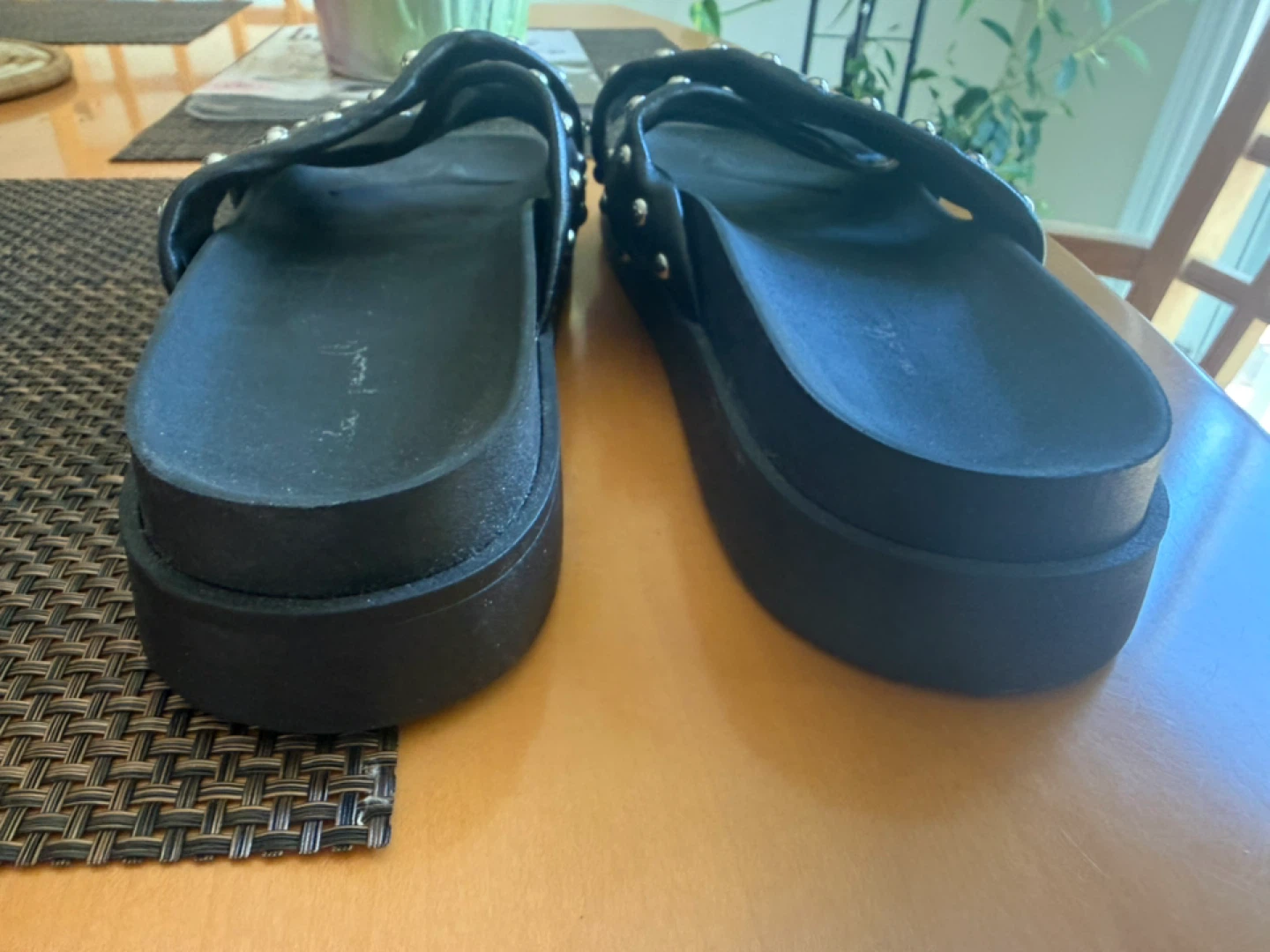Black studded slide sandals - photo 5