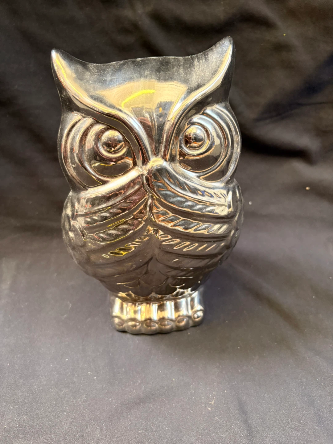 Silver Owl Figurine