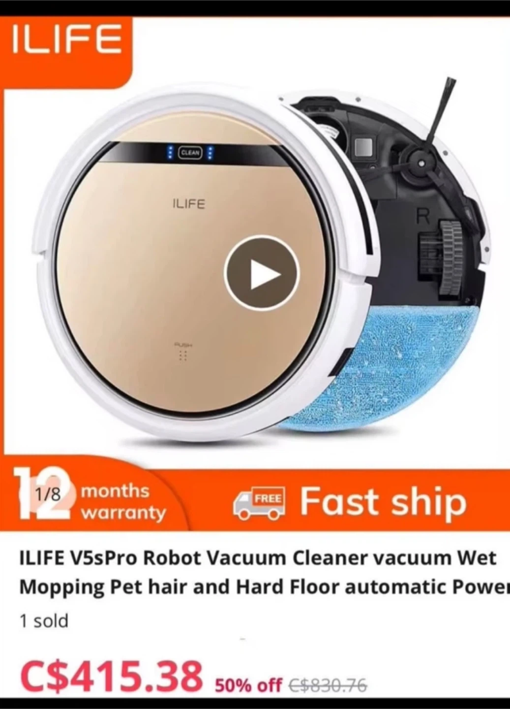 2 ILIFE V5sPro Robot Vacuum Cleaners - photo 2