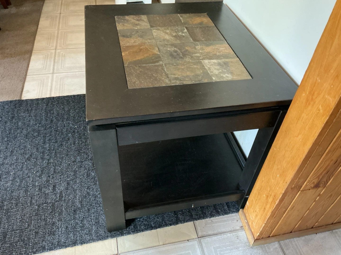 End Table with Slate Top