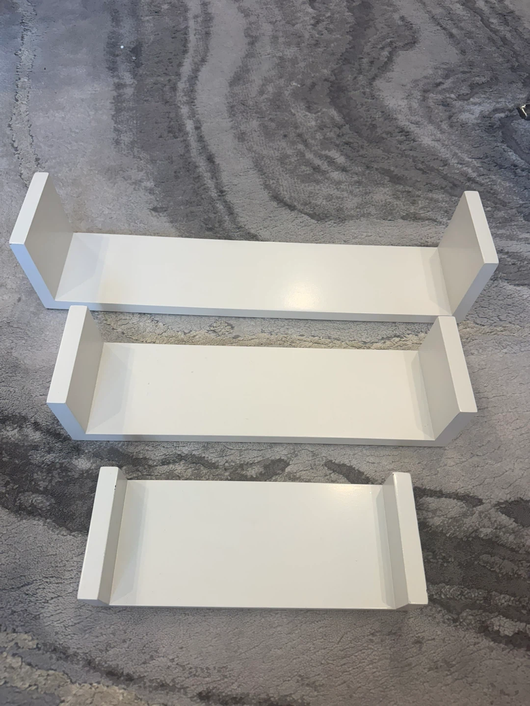 3pc white shelves set