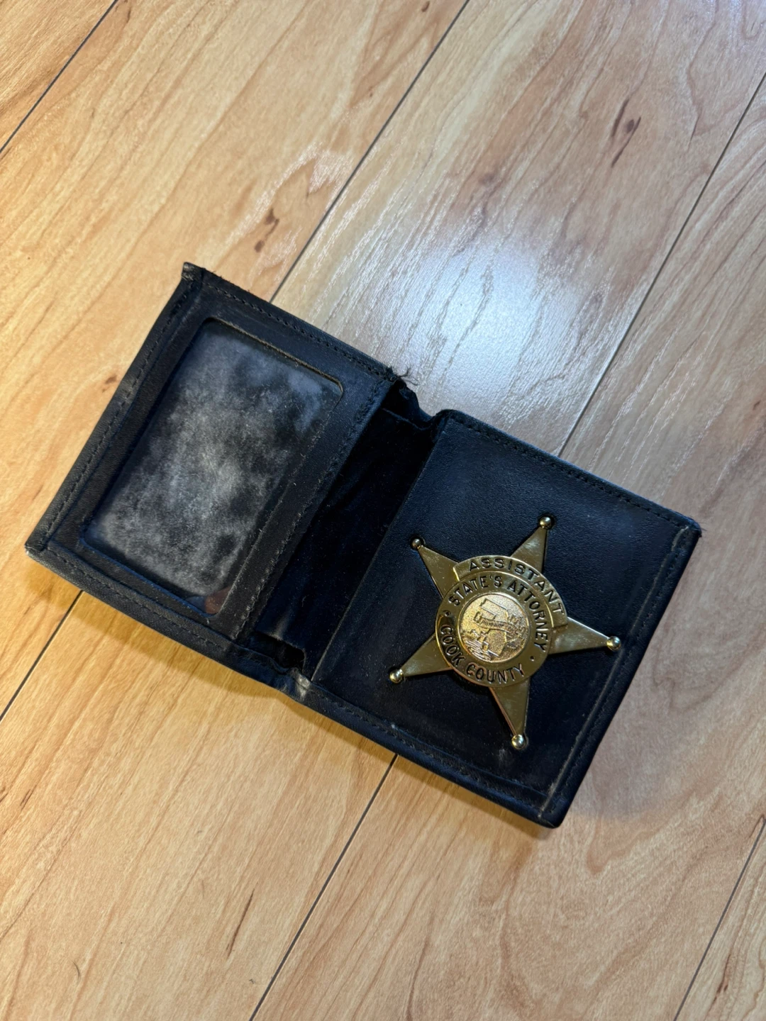 Vintage Collectible Wallet with attached metal emblem