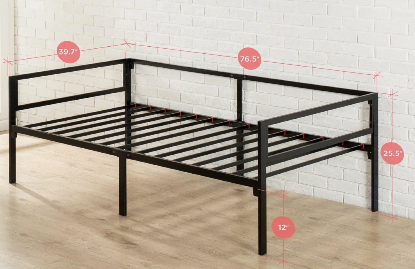 Black Metal Daybed Frame Twin Size - photo 2