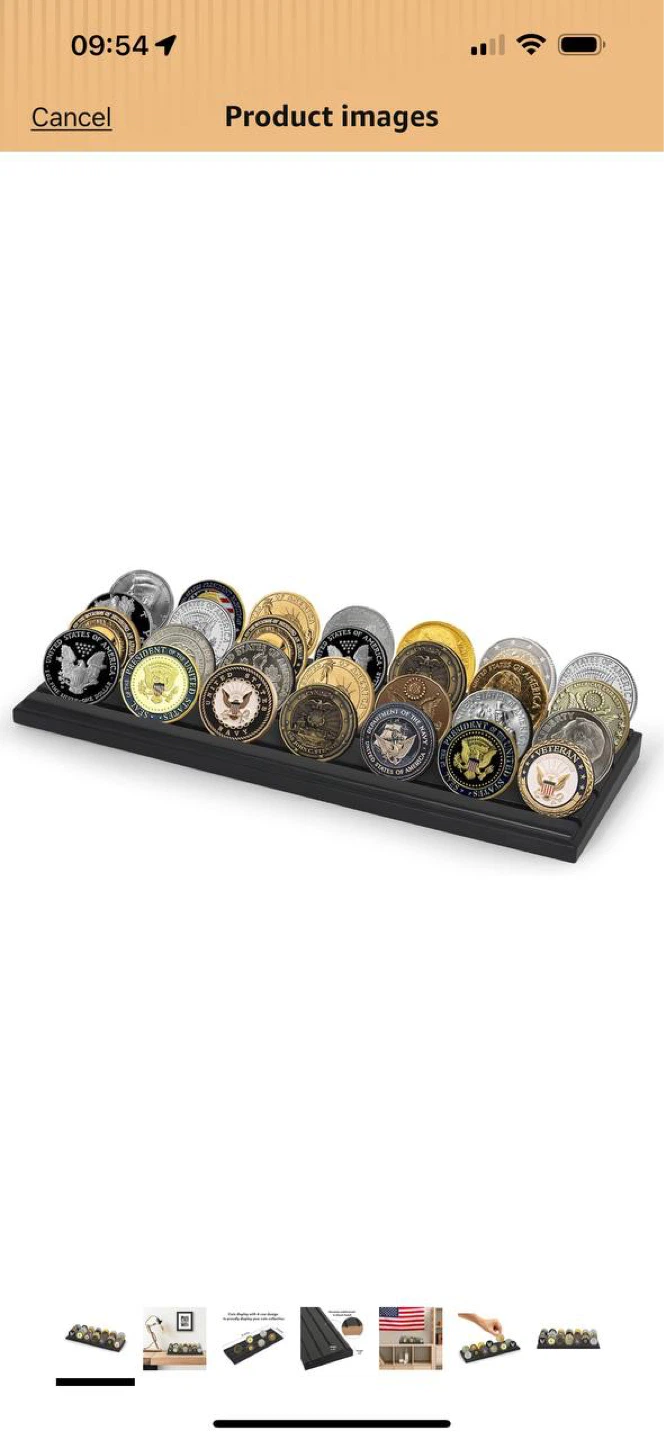 Americanflat 12x4 Challenge Coin Display Stand