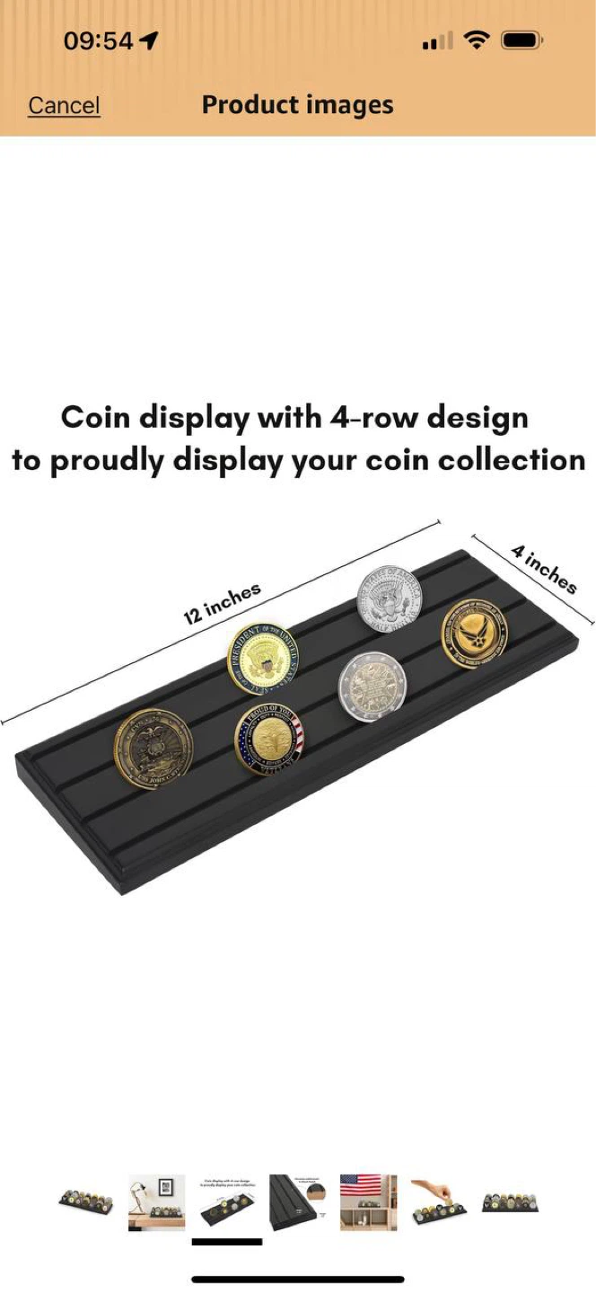 Americanflat 12x4 Challenge Coin Display Stand - photo 3