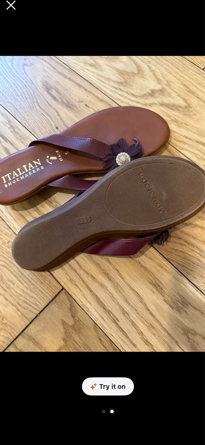 Italian Shoemakers Wedge Flip Flops - Size 9 - photo 2