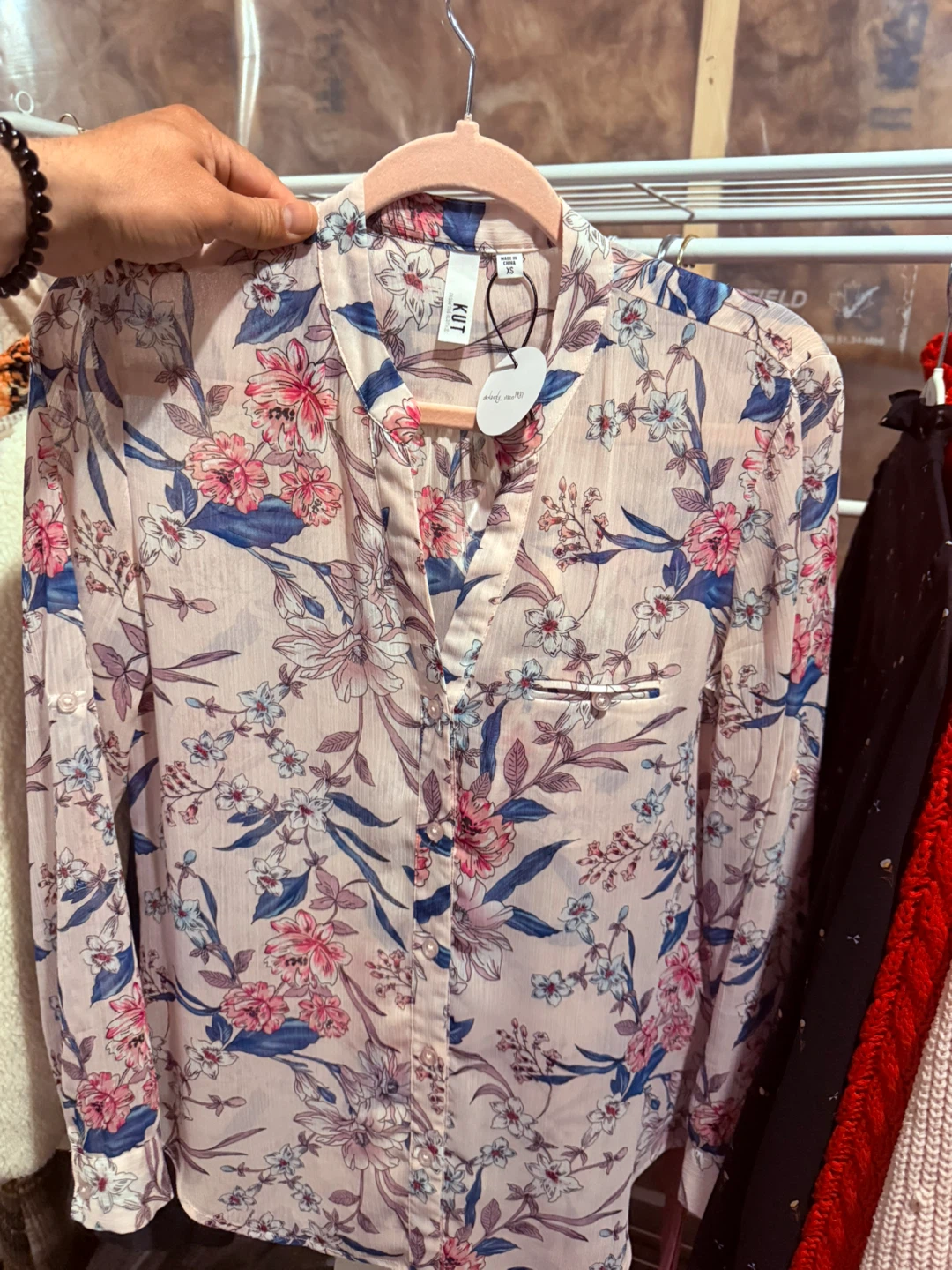 KUT Women's Floral Print Blouse XS