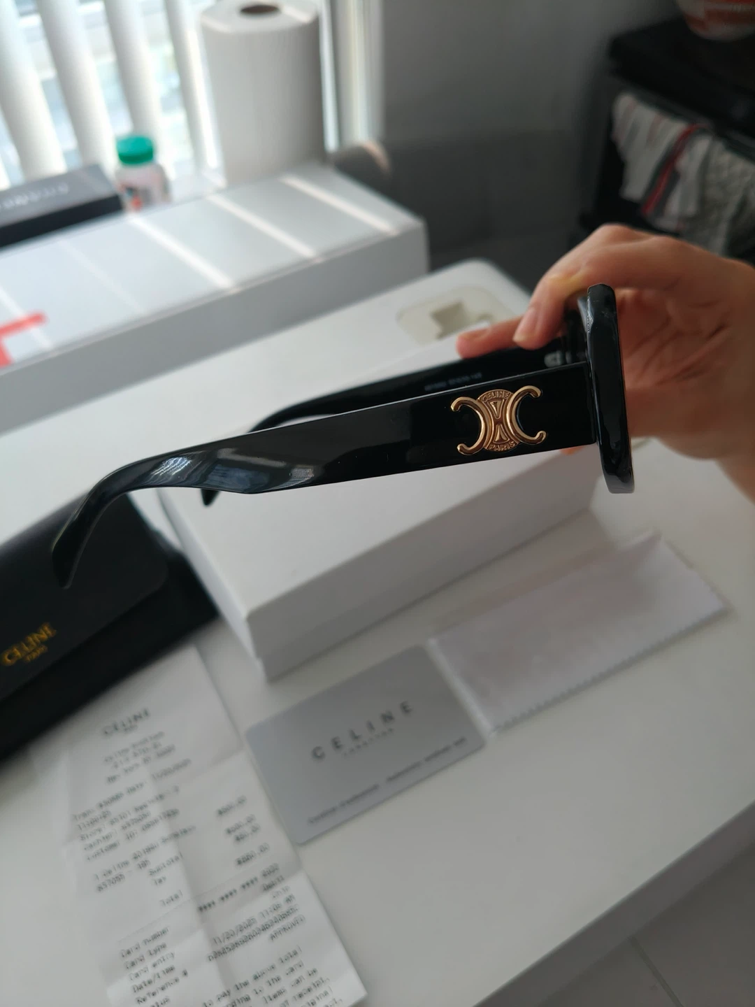 Celine Cat Eye Sunglasses CL4019U 01A Black - photo 4