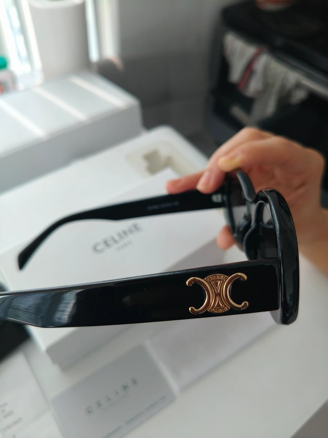 Celine Cat Eye Sunglasses CL4019U 01A Black - photo 3