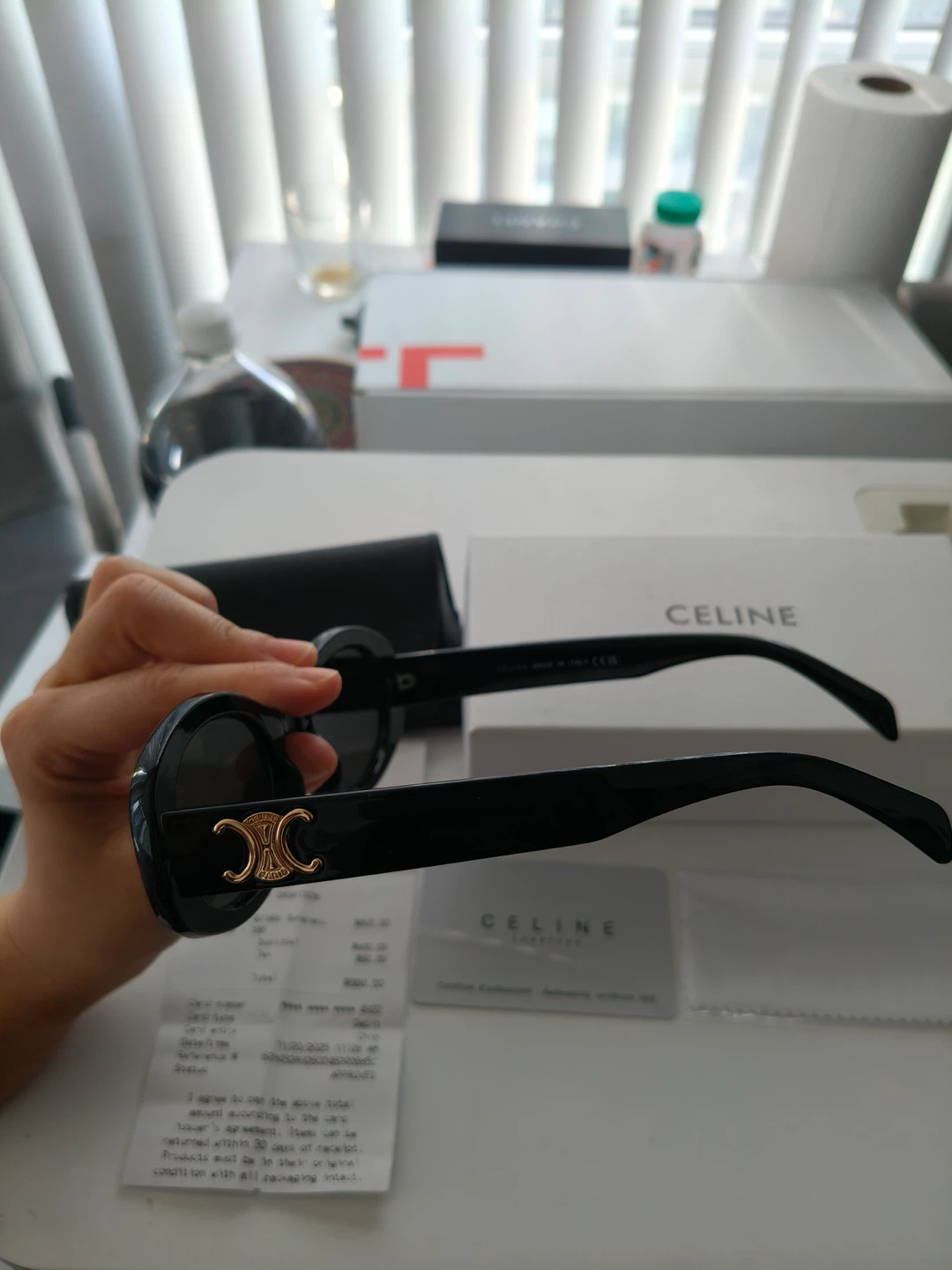 Celine Cat Eye Sunglasses CL4019U 01A Black - photo 5