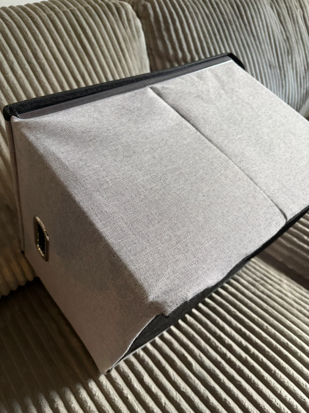 Large Fabric File Folder Storage Box with Lid - photo 5