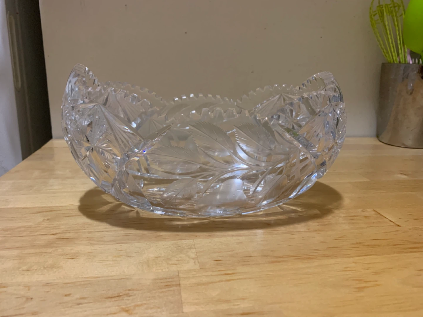 Vintage Crystal Serving Bowl