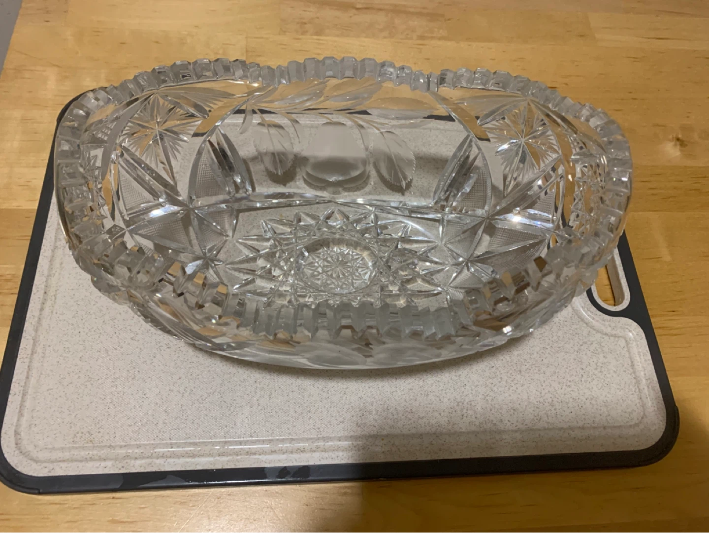 Vintage Crystal Serving Bowl - photo 3