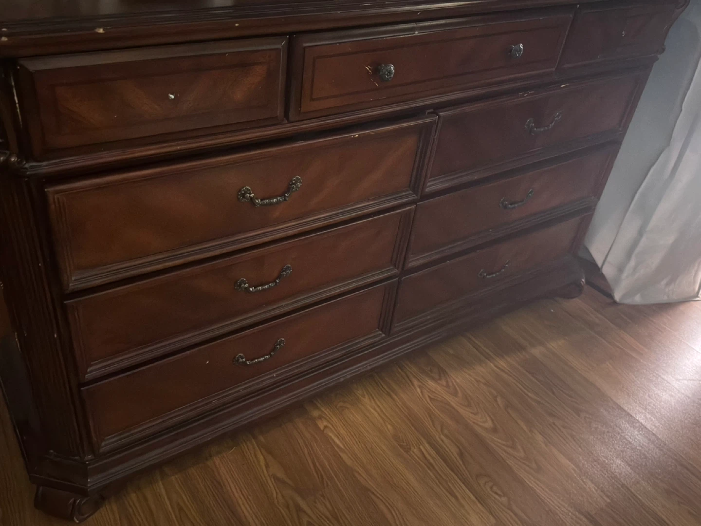 Dark Wood Dresser with Mirror - photo 5