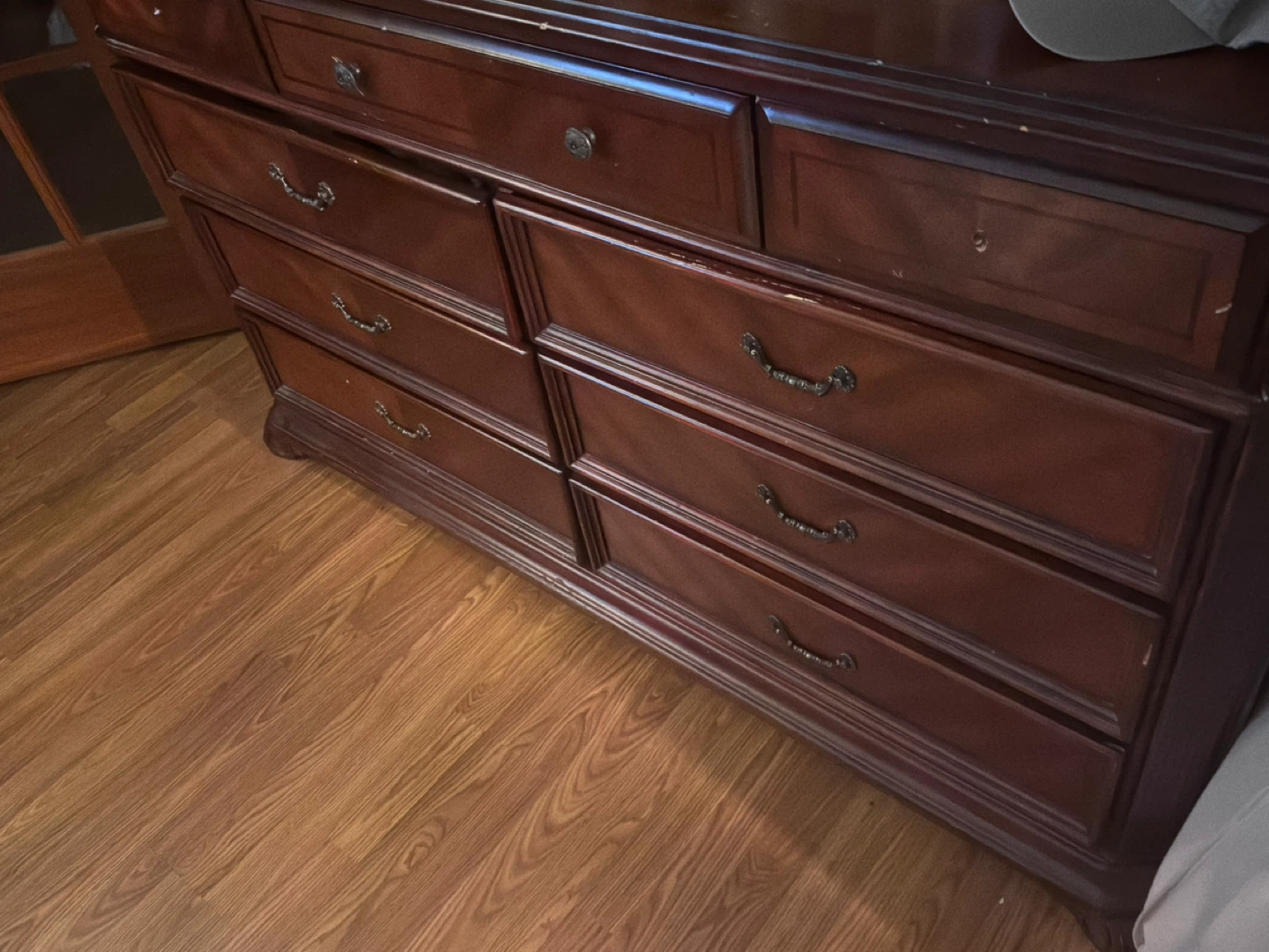 Dark Wood Dresser with Mirror - photo 3