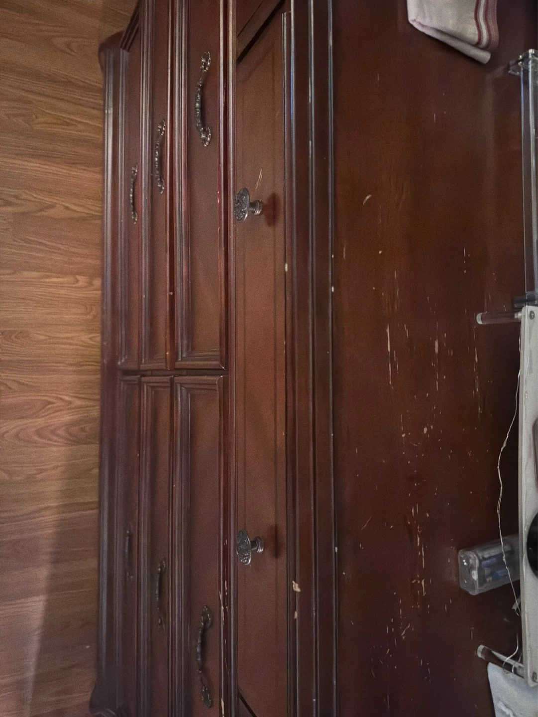 Dark Wood Dresser with Mirror - photo 4