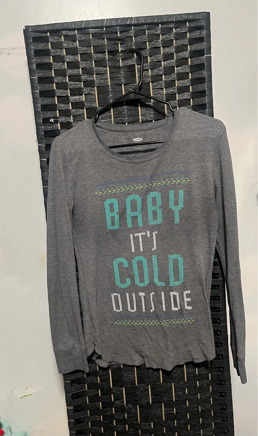 Old Navy "Baby It's Cold Outside" Long Sleeve Top