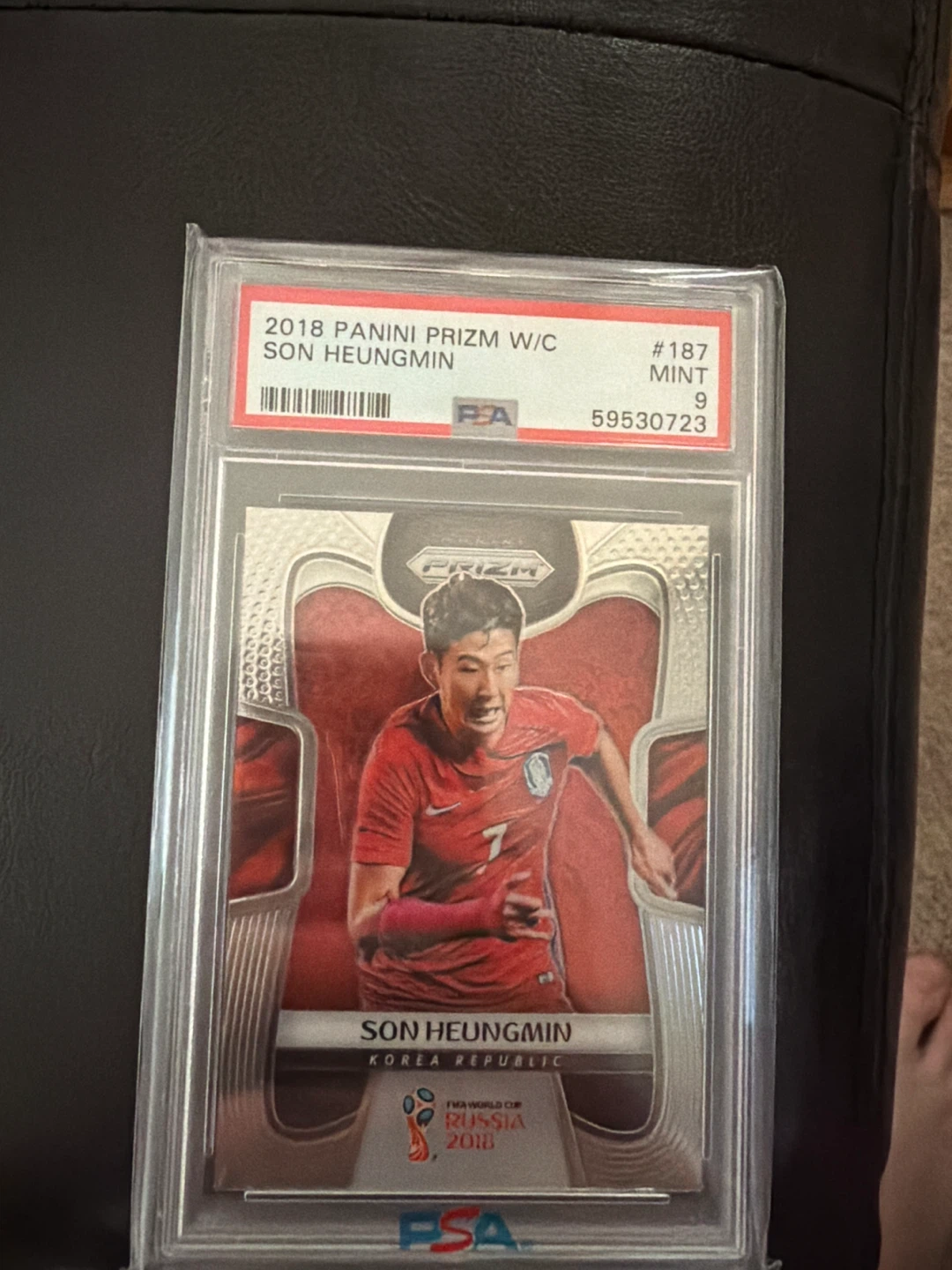 2018 Panini Prizm W/C Son Heungmin PSA Mint 9 Card