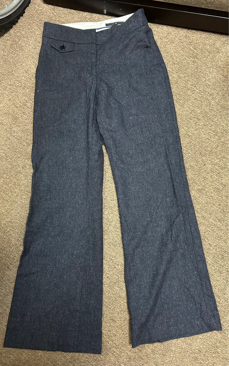 H&M Women's Dark Grey Wide-Leg Trousers