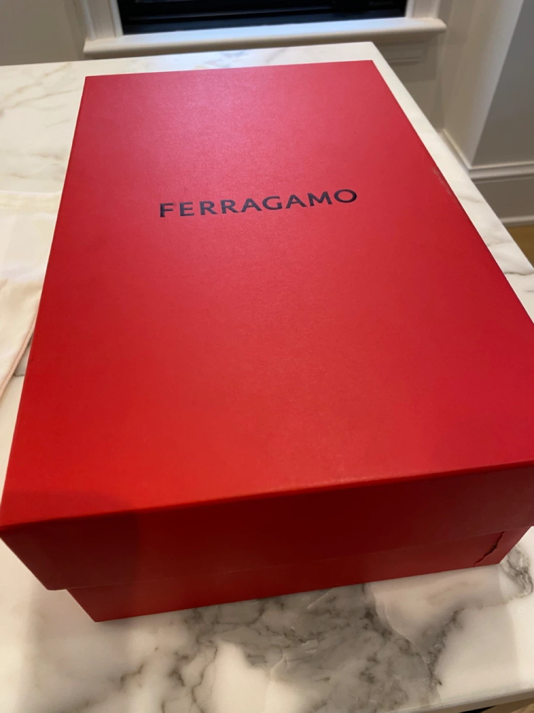 Salvatore Ferragamo Red Box and Dust Bags