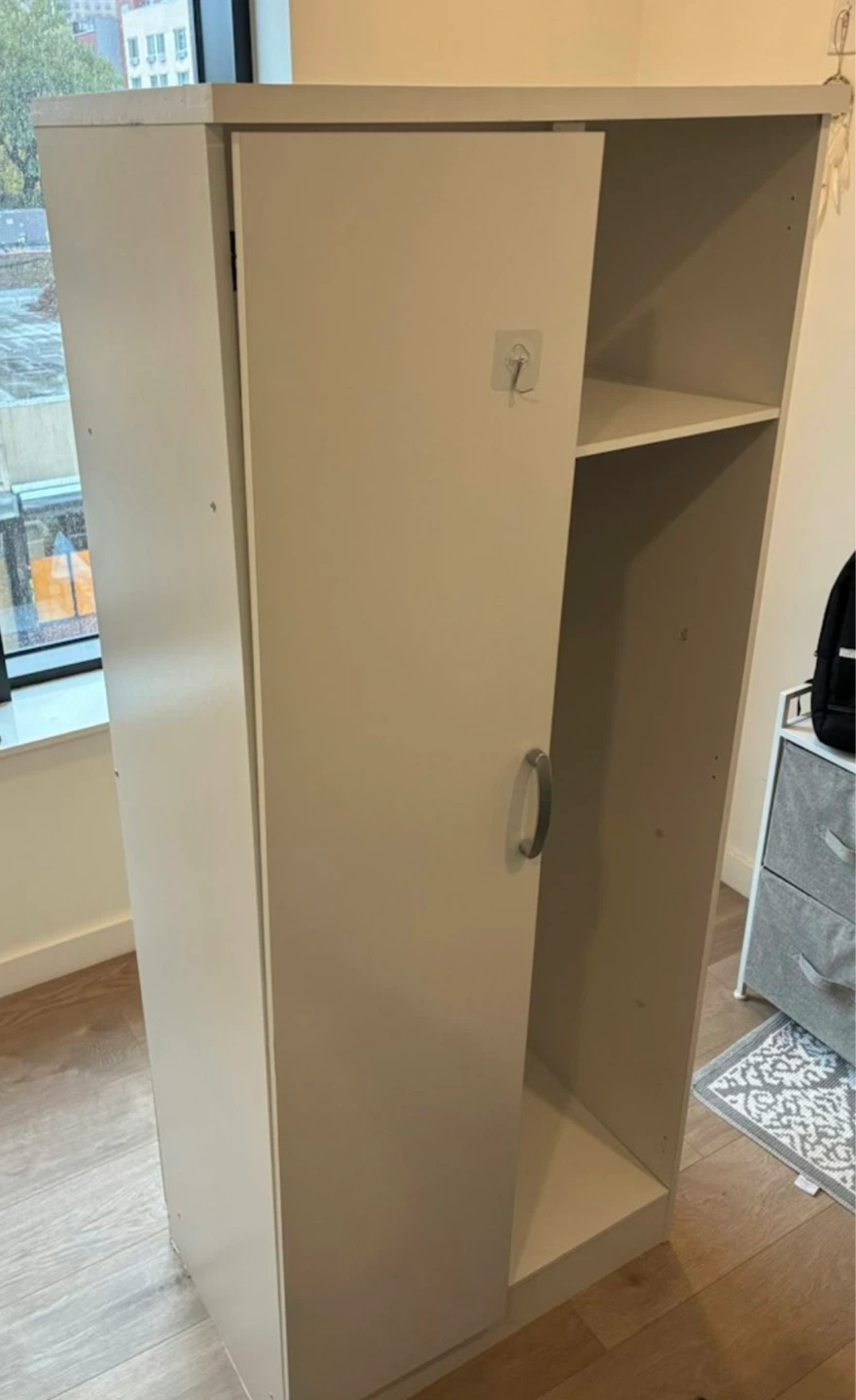 Tall Storage Cabinet with Door and Shelf
