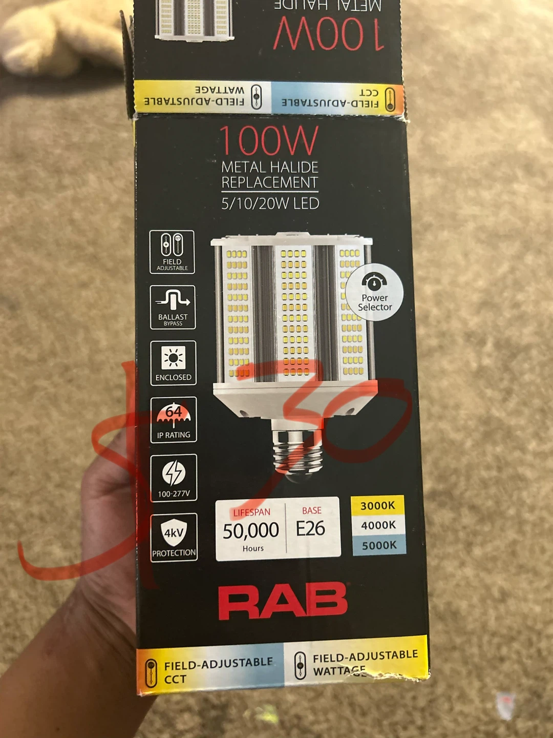 RAB Flood LED Floodlight with Sensor - White - photo 3