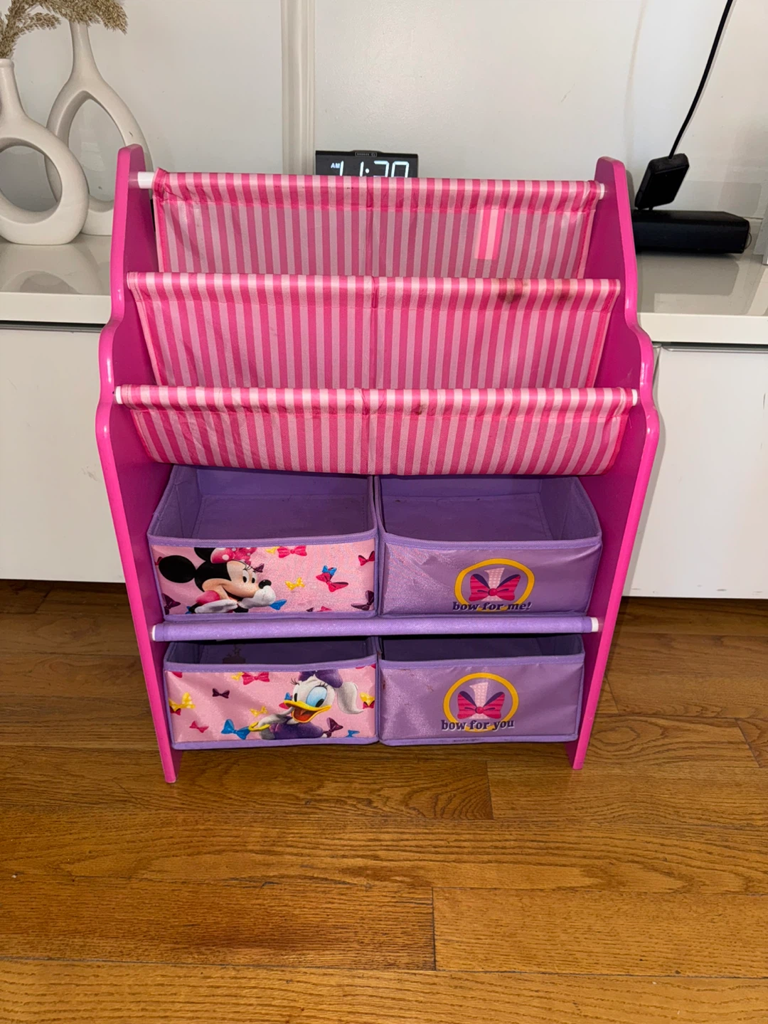 Disney Minnie Mouse & Daisy Duck Kids Toy Organizer Shelf