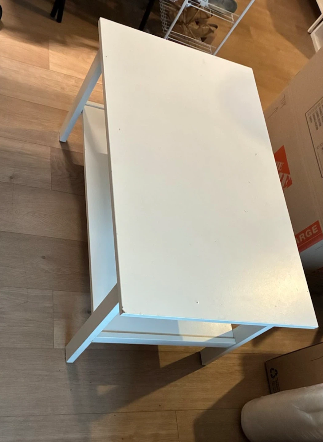 White Coffee Table with Shelf