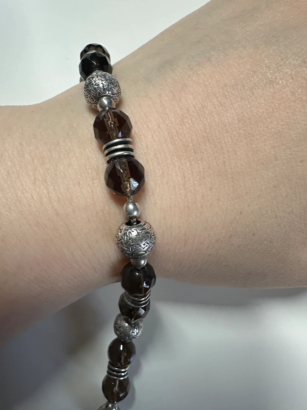 B1477 Silpada Smoky Quartz Sterling silver Bracelet - photo 4
