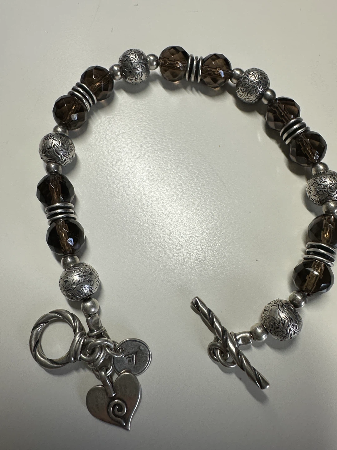 B1477 Silpada Smoky Quartz Sterling silver Bracelet