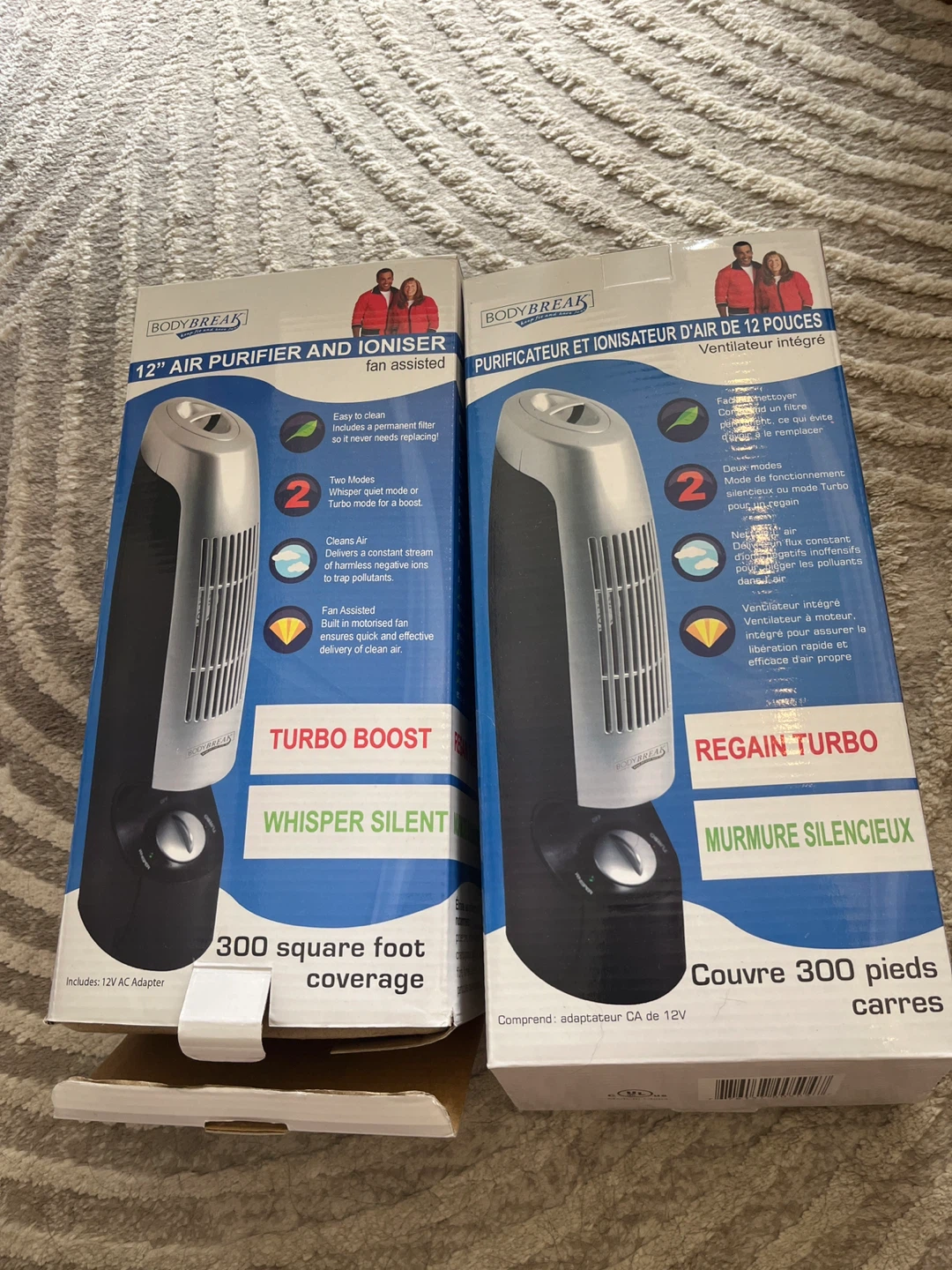 12" Air Purifier and Ioniser (2 Pack)