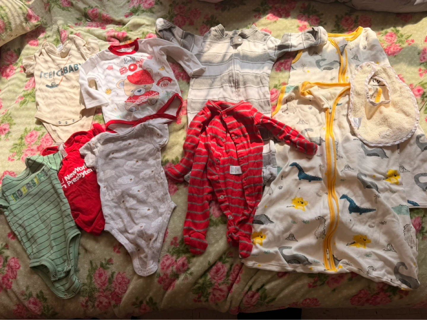 Baby Clothes Bundle - Bodysuits, Sleep Sacks, Bib