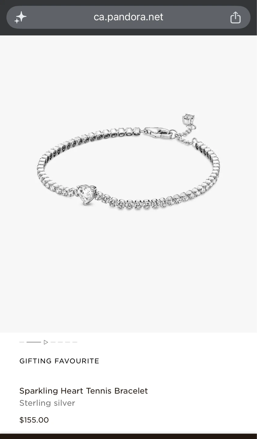 Pandora Sparkling Heart Tennis Bracelet - Never Worn! - photo 3